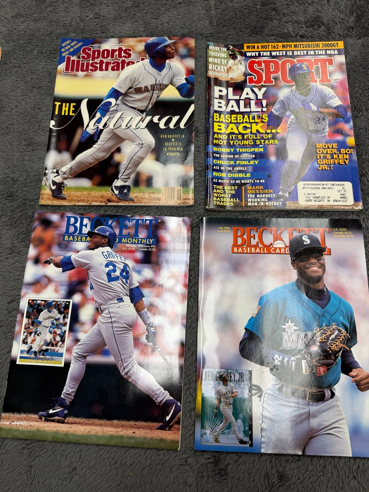 Bundle of 4 Ken Griffey Jr Baseball Collector’s Magazines in good shape!