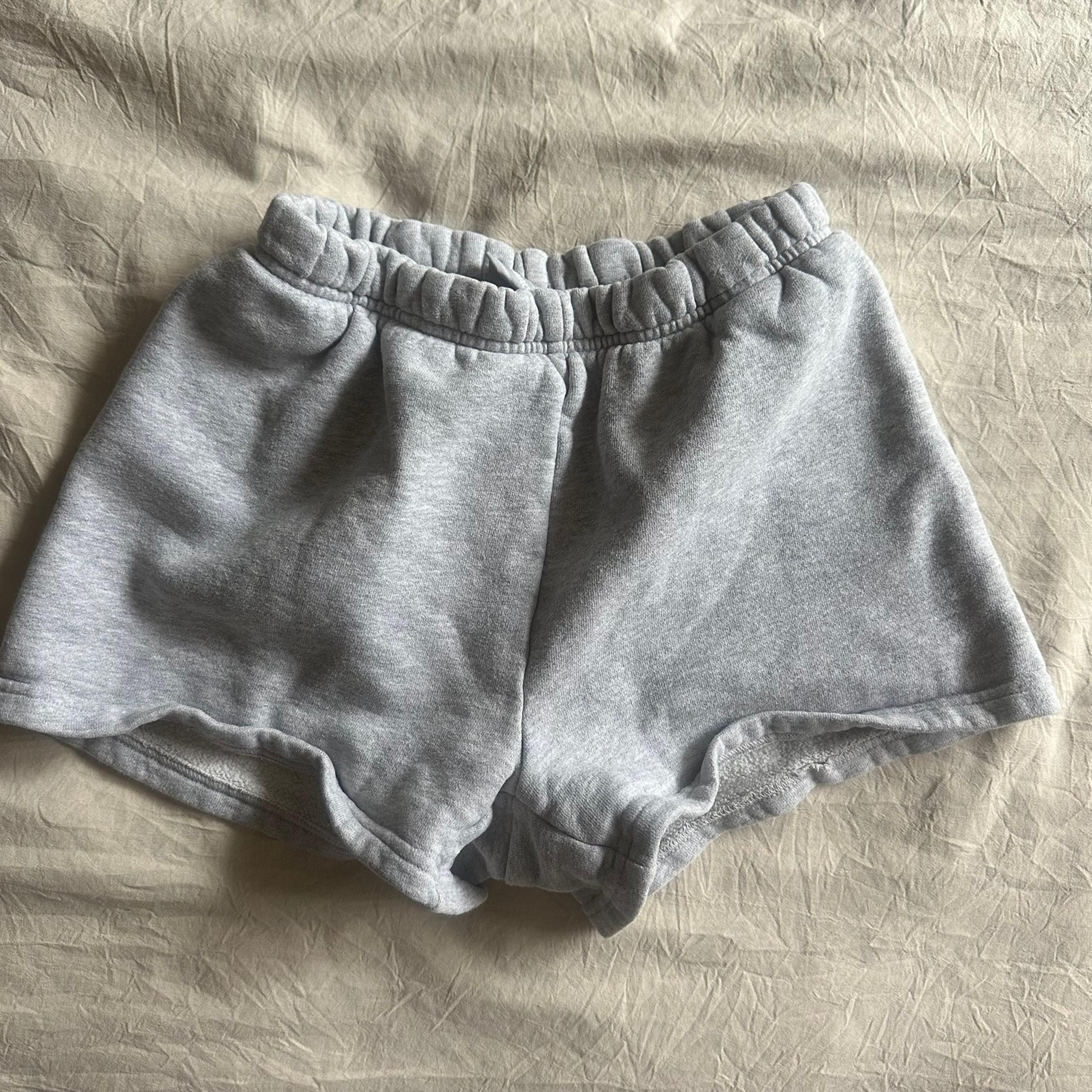 Aritzia TNA Fleece Shorts in Grey XXS