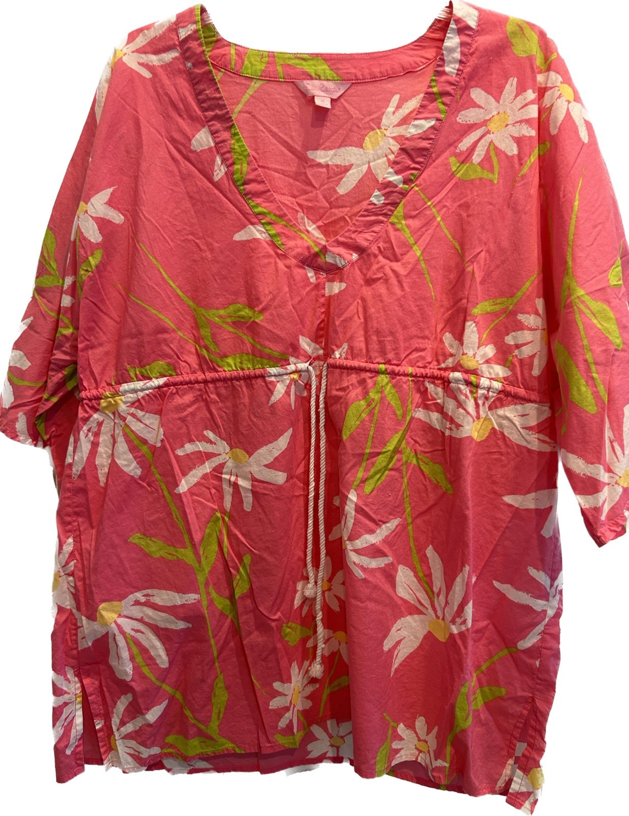 LILLY PULITZER Bubblegum Pink Daisy Print Swim Coverup