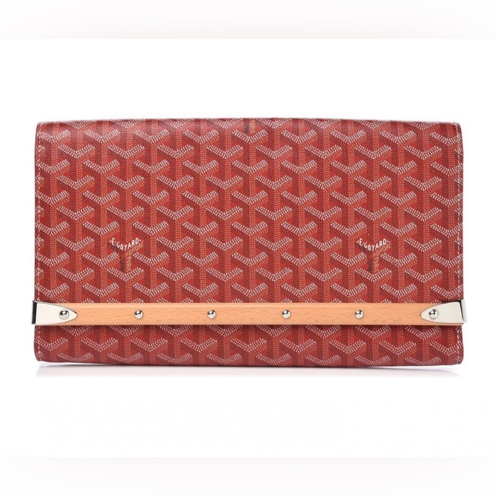 Authentic Goyard Monte Carlo Clutch Red