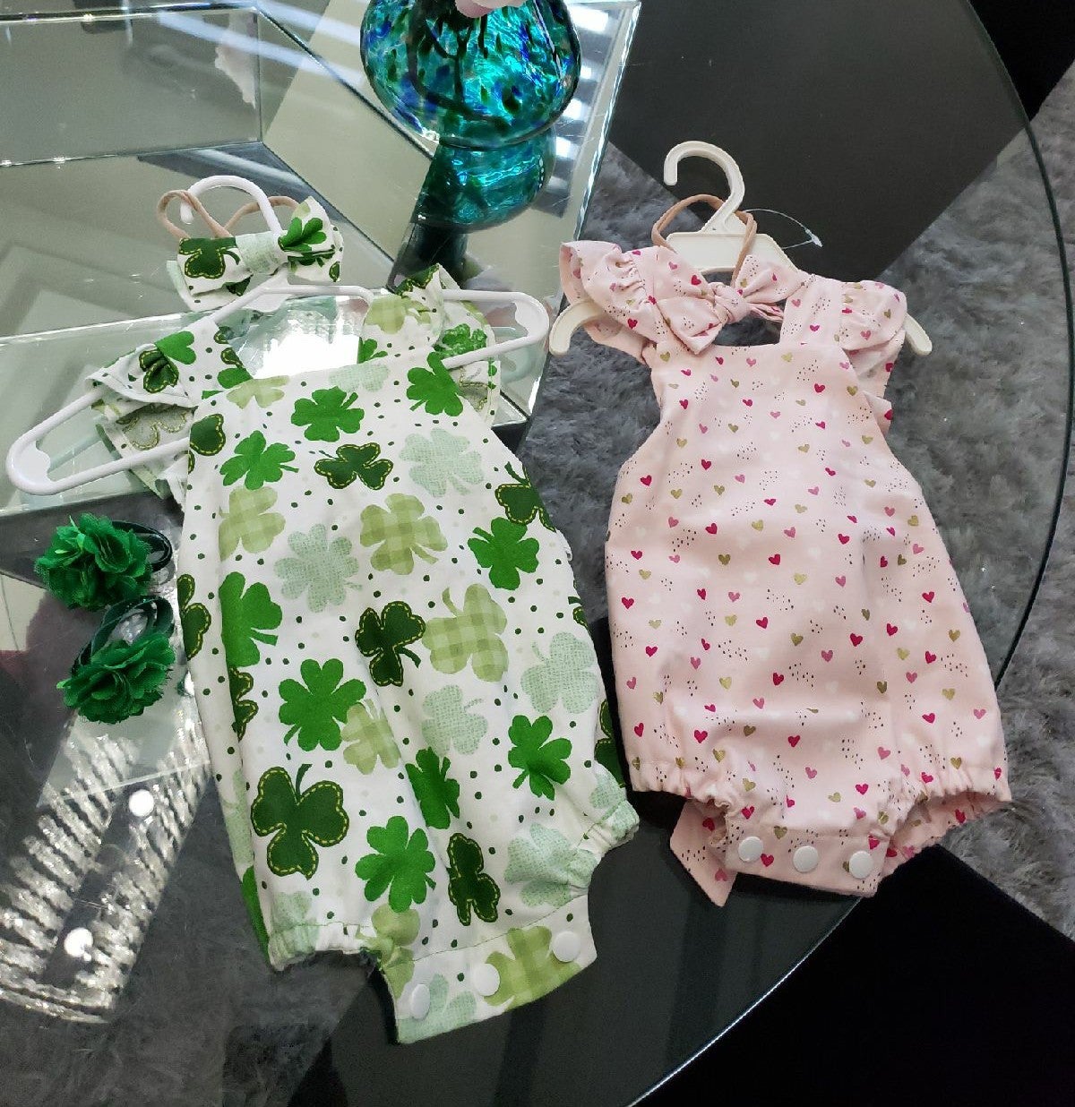 Valentines and St Patricks baby girl out
