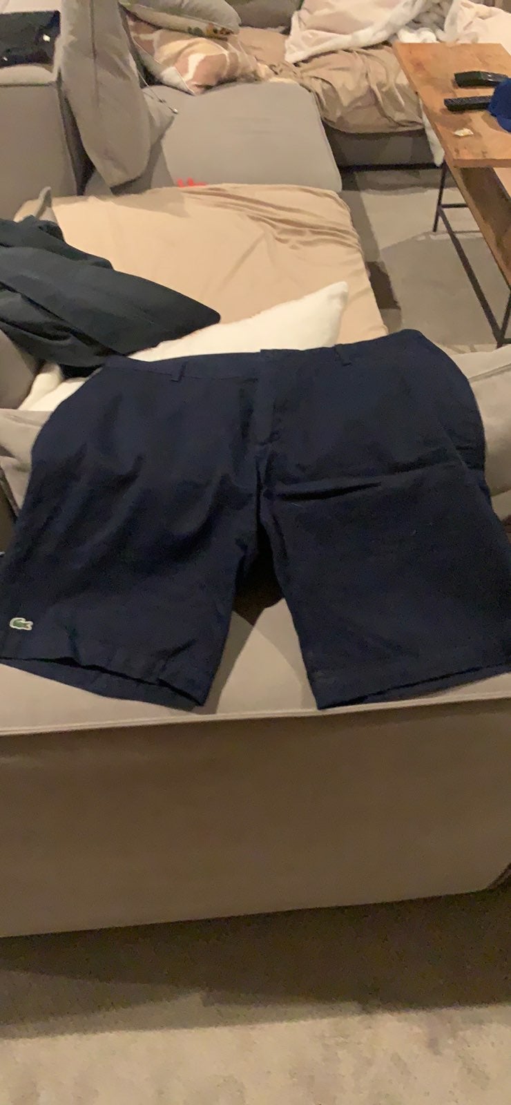 Flat front Lacoste Navy Short