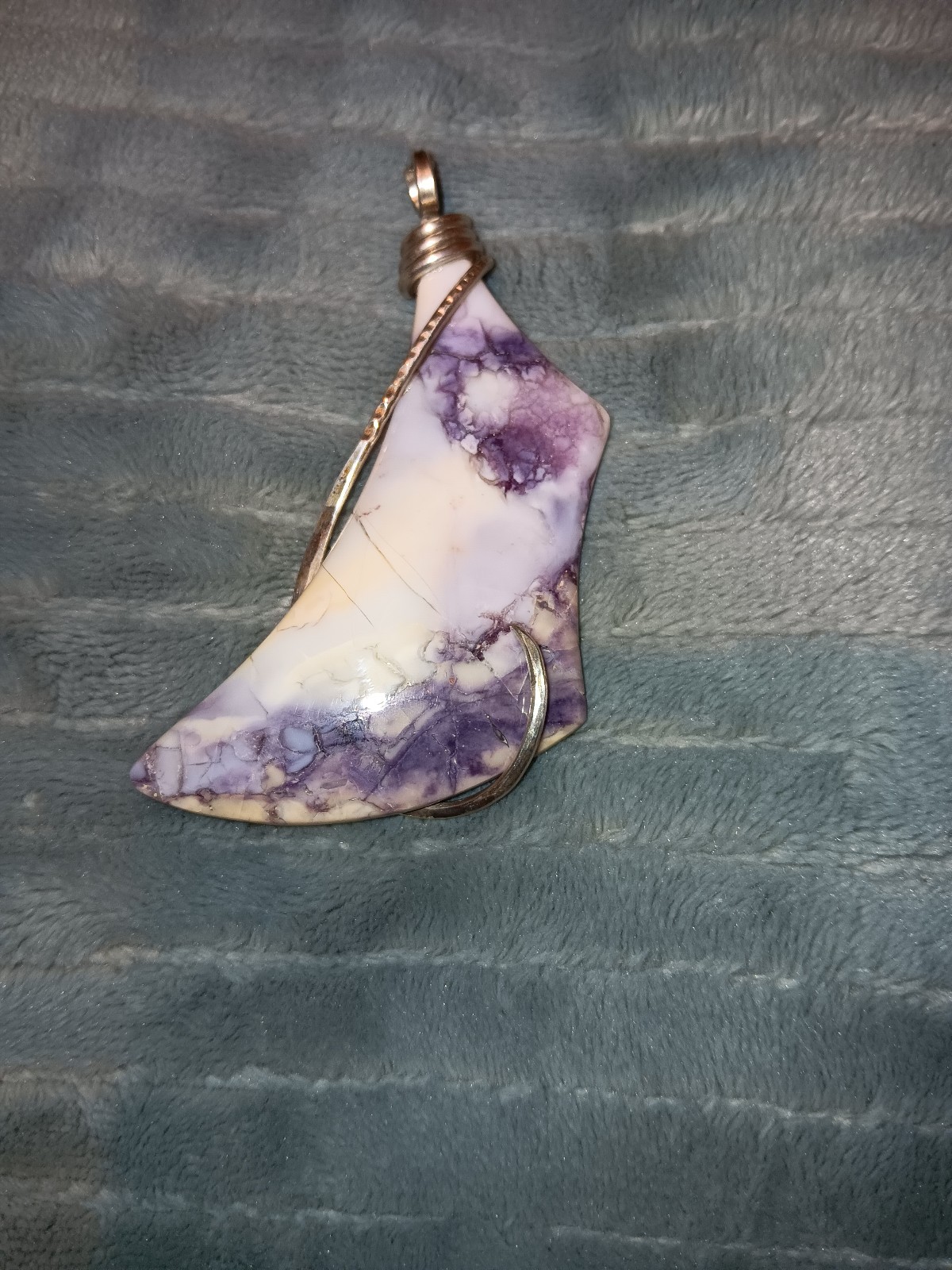 Tiffany stone pendant bertrandite pendant