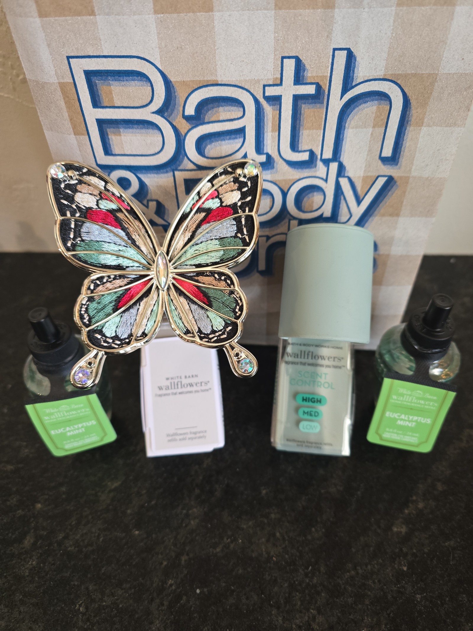 BBW Set of Butterfly and Sage Wallflower Plug and Refills