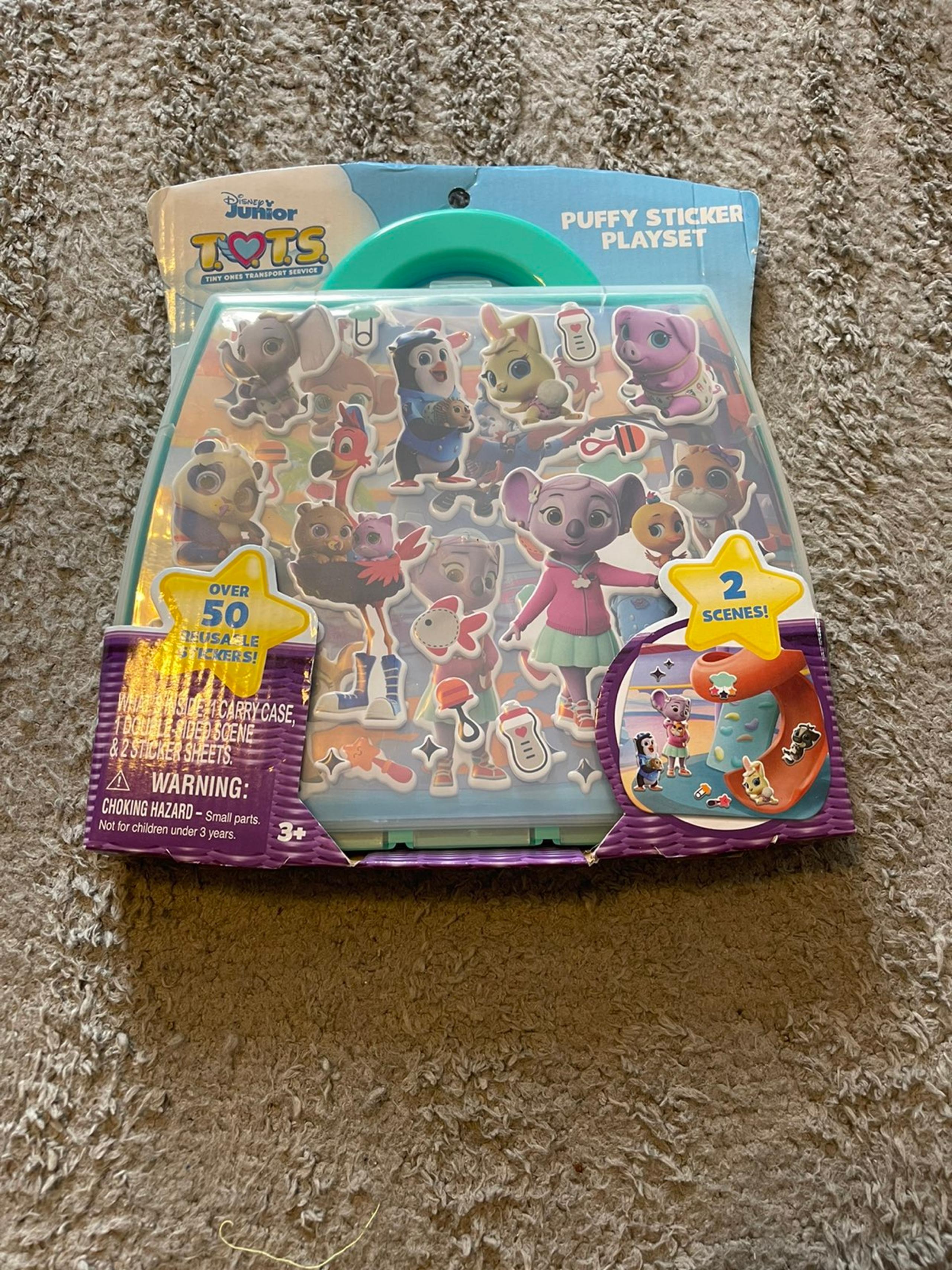 Disney junior tots plastic puffy sticker playset