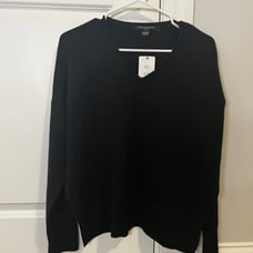 French Connection Women’s Sweater Black Neck Soft Size Small
