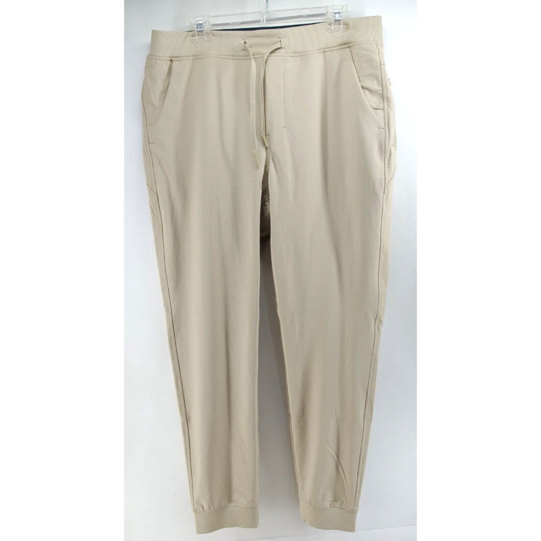 Bird Dogs Jogger Pants 2XL Drawstring NWOT Beige Girdle Lining Cuffed Hem