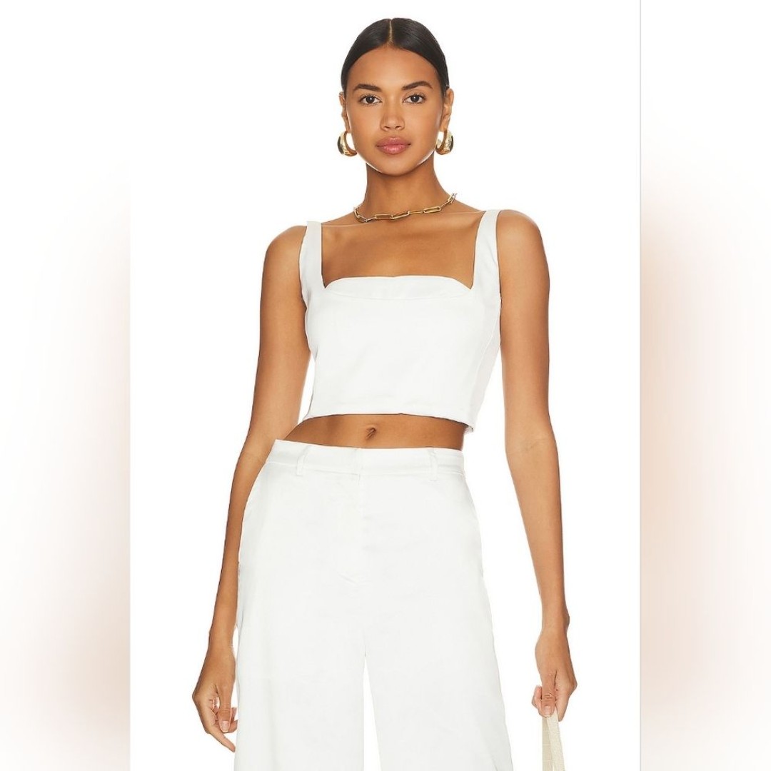NWT LINE & DOT CELESTIN CROPPED TOP IN IVORY