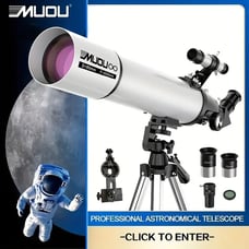 White Telescope 80mm Refracting Telescope and Mount Included