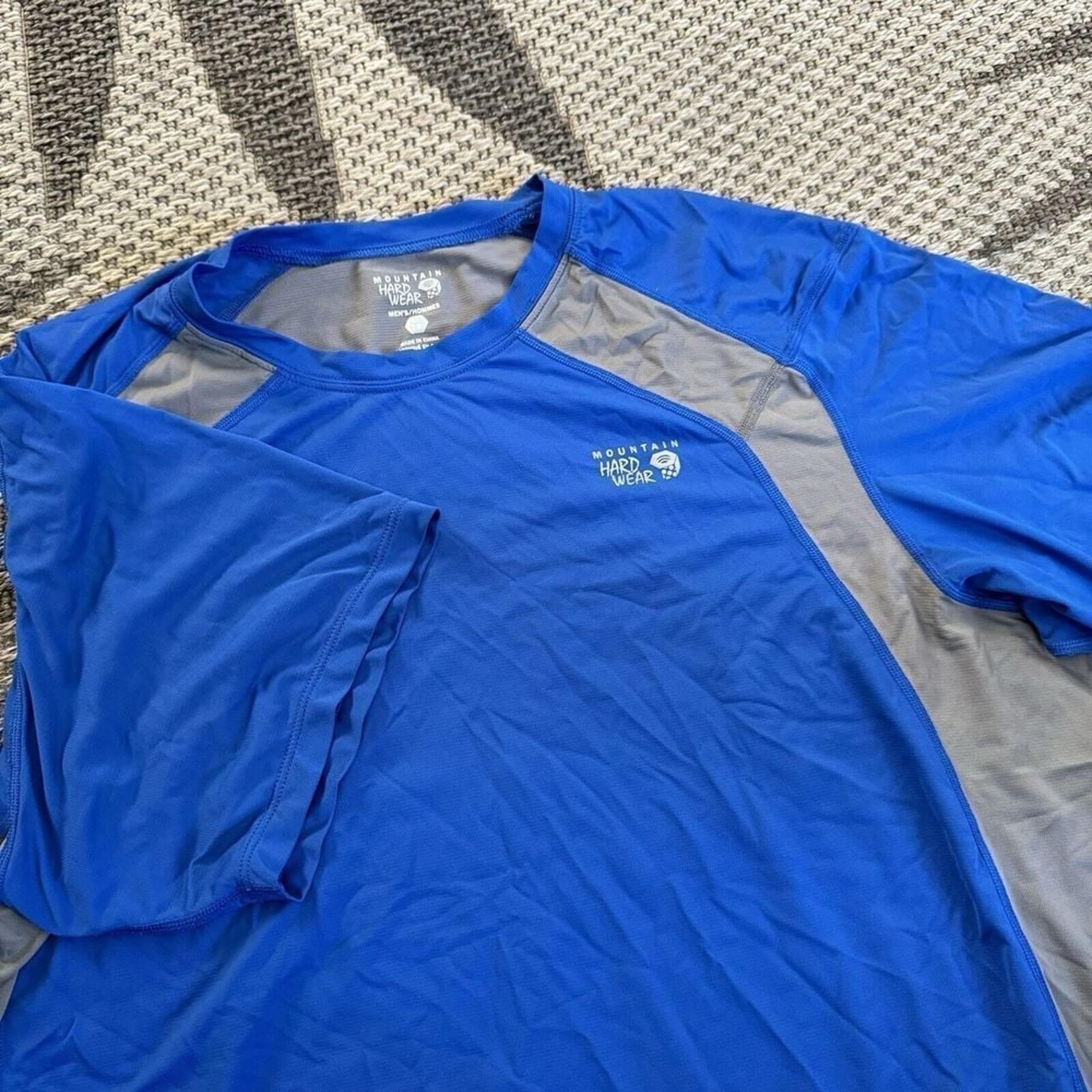 Mountain Hardwear Shirt XL Blue Gym Workout Hike Performance short Sleeve Men