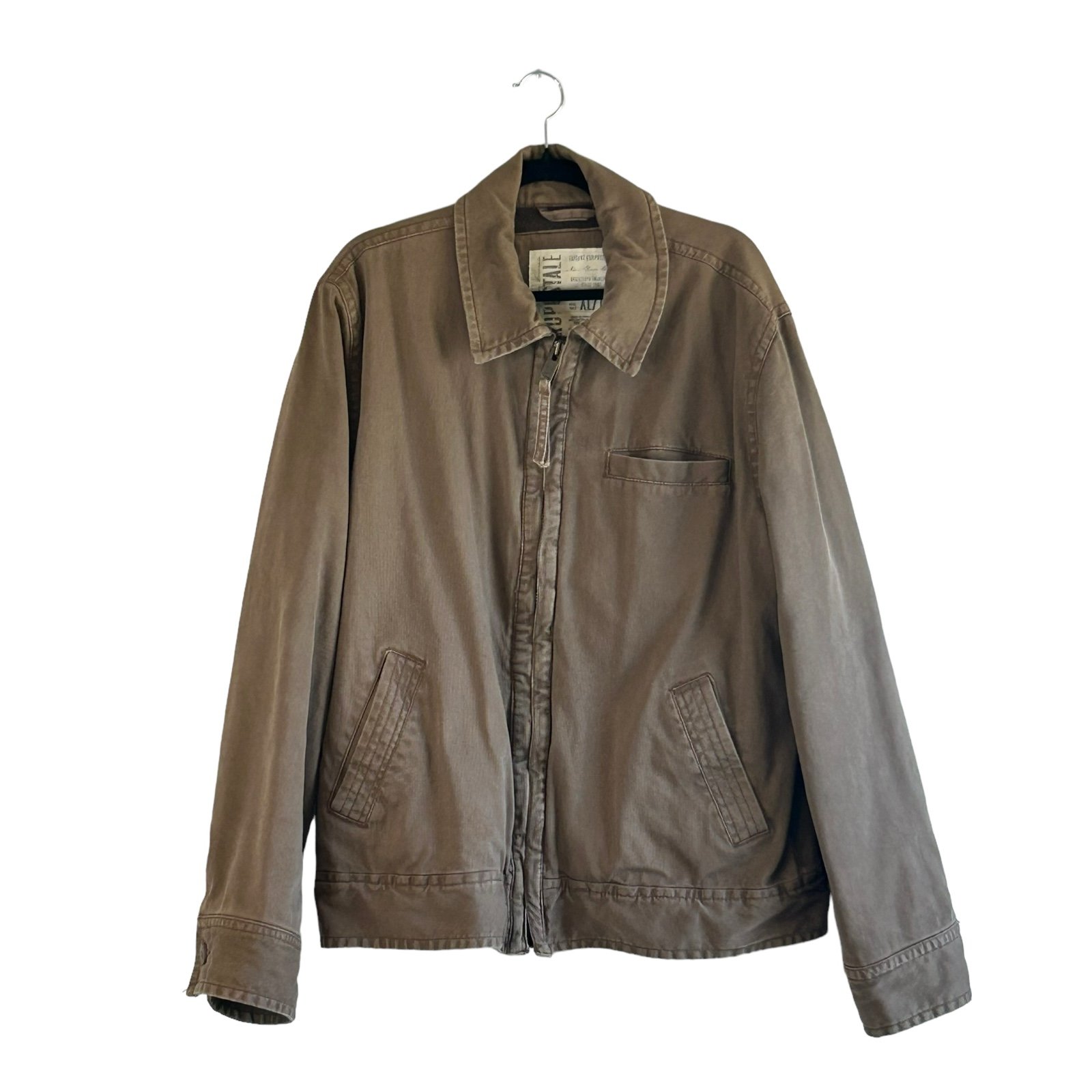 AEROPOSTALE Men’s XL Jacket Coat Full Zip Fleece Lined Brown corduroy