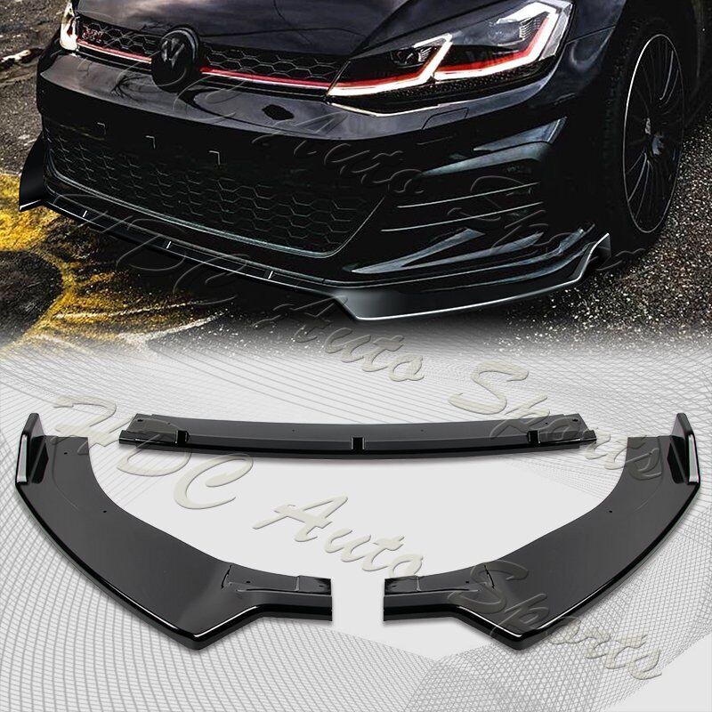 For 2014-2020 Volkswagen VW Golf GTI MK7 Painted Black Front Bumper Body Kit Lip