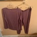 Athleta Nighttime Bliss 3 piece pajama set in Dark Sugarplum Mauve