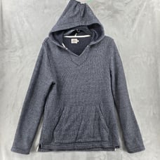 Faherty Baja Beach Sweater Mens Small Sweatshirt Gray Pullover Hooded Gorpcore