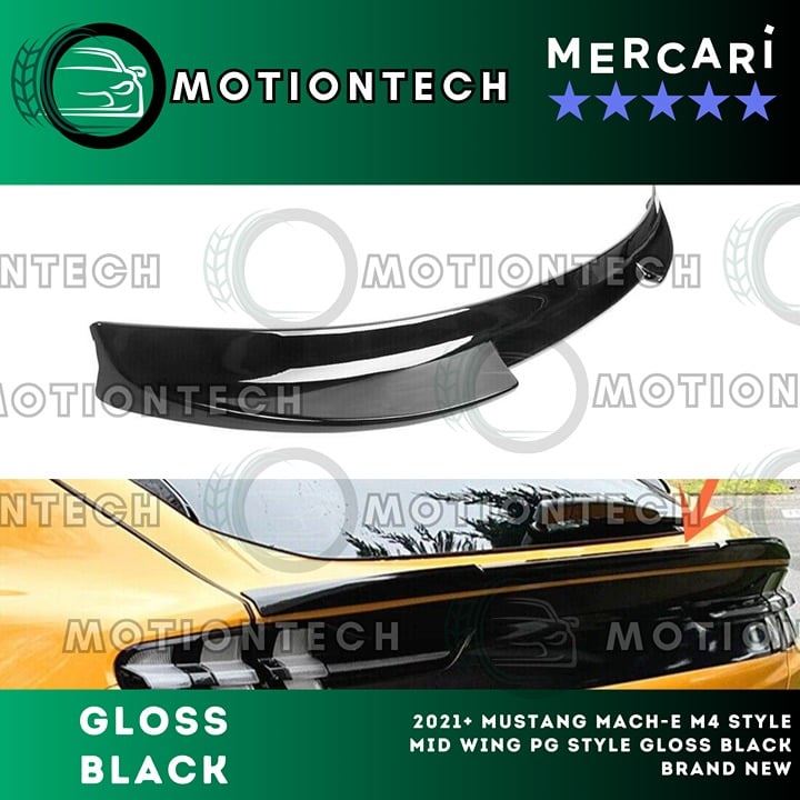 2021+ Mustang Mach-e M4 Style Mid Wing PG Style Gloss Black Brand New