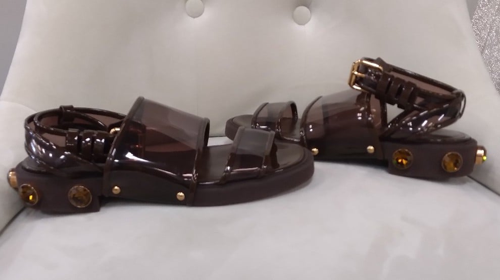 950 Classic Givenchy Runway embellished brown gladiators size 5