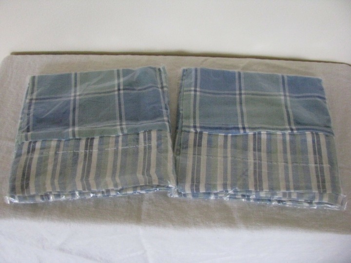 ED Two Layer Green & Blue Plaid valances