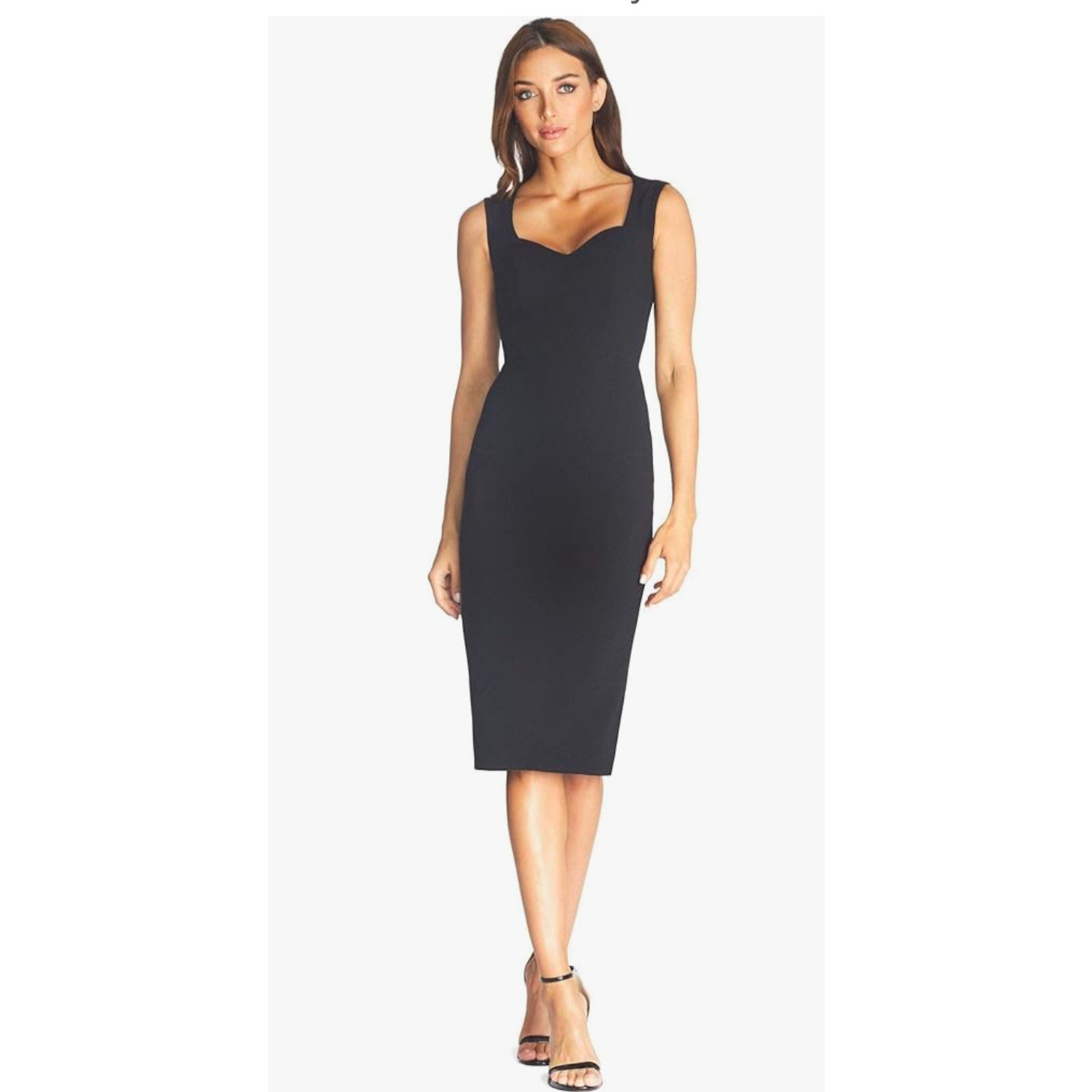Dress the Population Women's Elle Sweetheart Sleeveless Bodycon Midi Dress sz XS