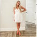 BHLDN Anthem Feather Skirt Bridal Cocktail Dress - White - S