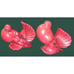 Red Ceramic Dove Figurines Pair Home Decor Collectible Sculptures Vintage