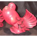 Red Ceramic Dove Figurines Pair Home Decor Collectible Sculptures Vintage