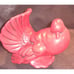 Red Ceramic Dove Figurines Pair Home Decor Collectible Sculptures Vintage