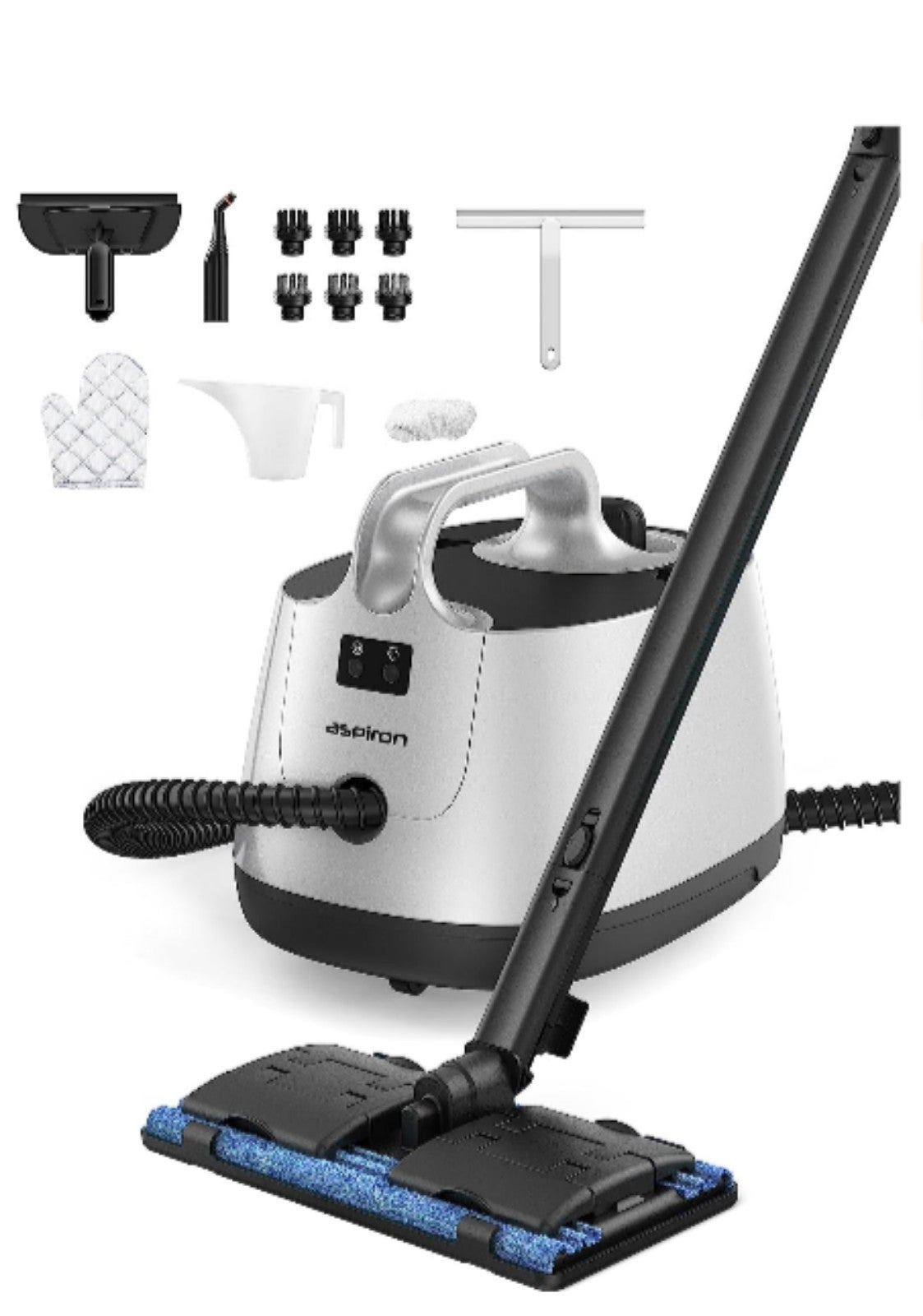 Steam Cleaner, Aspiron Steamer with 21 Accessories, Portable Multipurpose