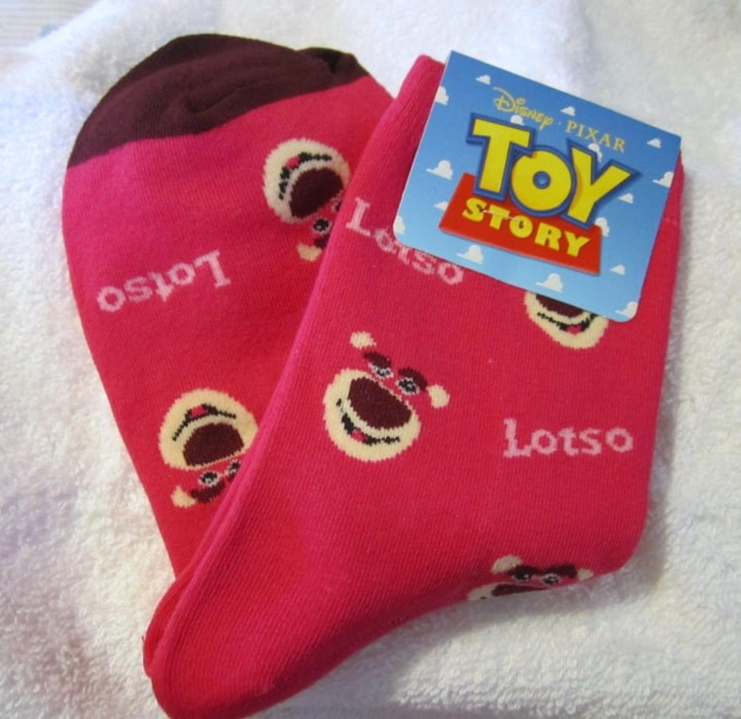 Toy Story Lotso Socks~Pink~Womens Girls Unisex