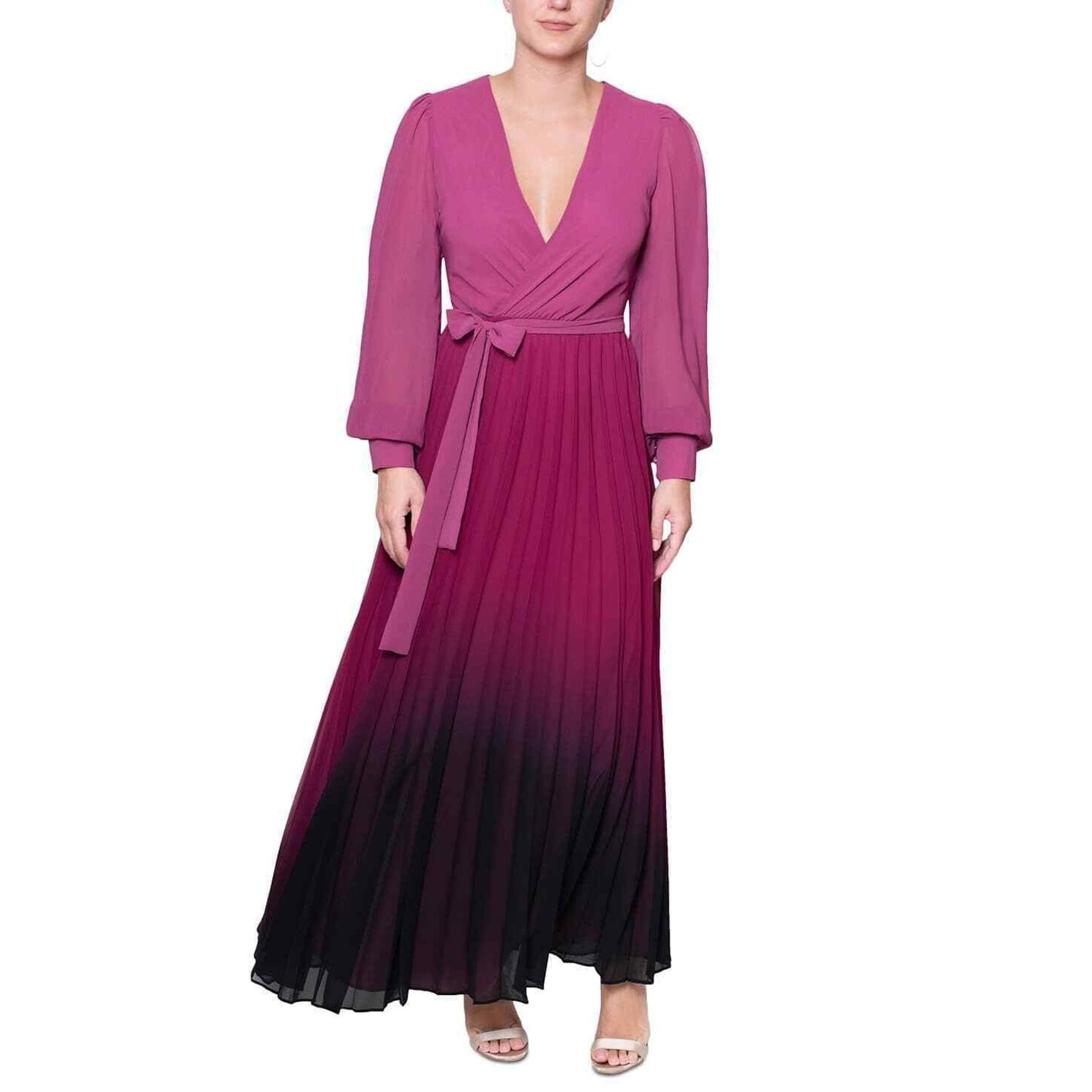 RACHEL Rachel Roy Women's Pink Fahari Ombre Chiffon Dress - 12 - Pink