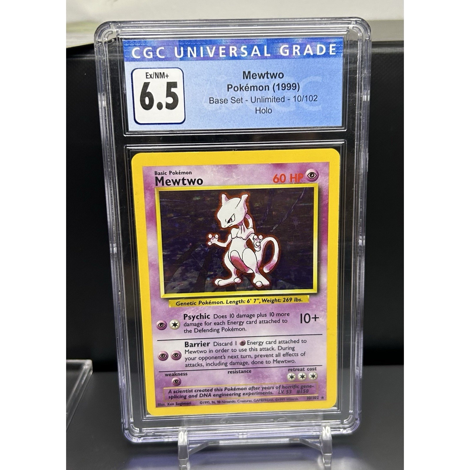 Base Set Mewtwo Holo CGC 6.5