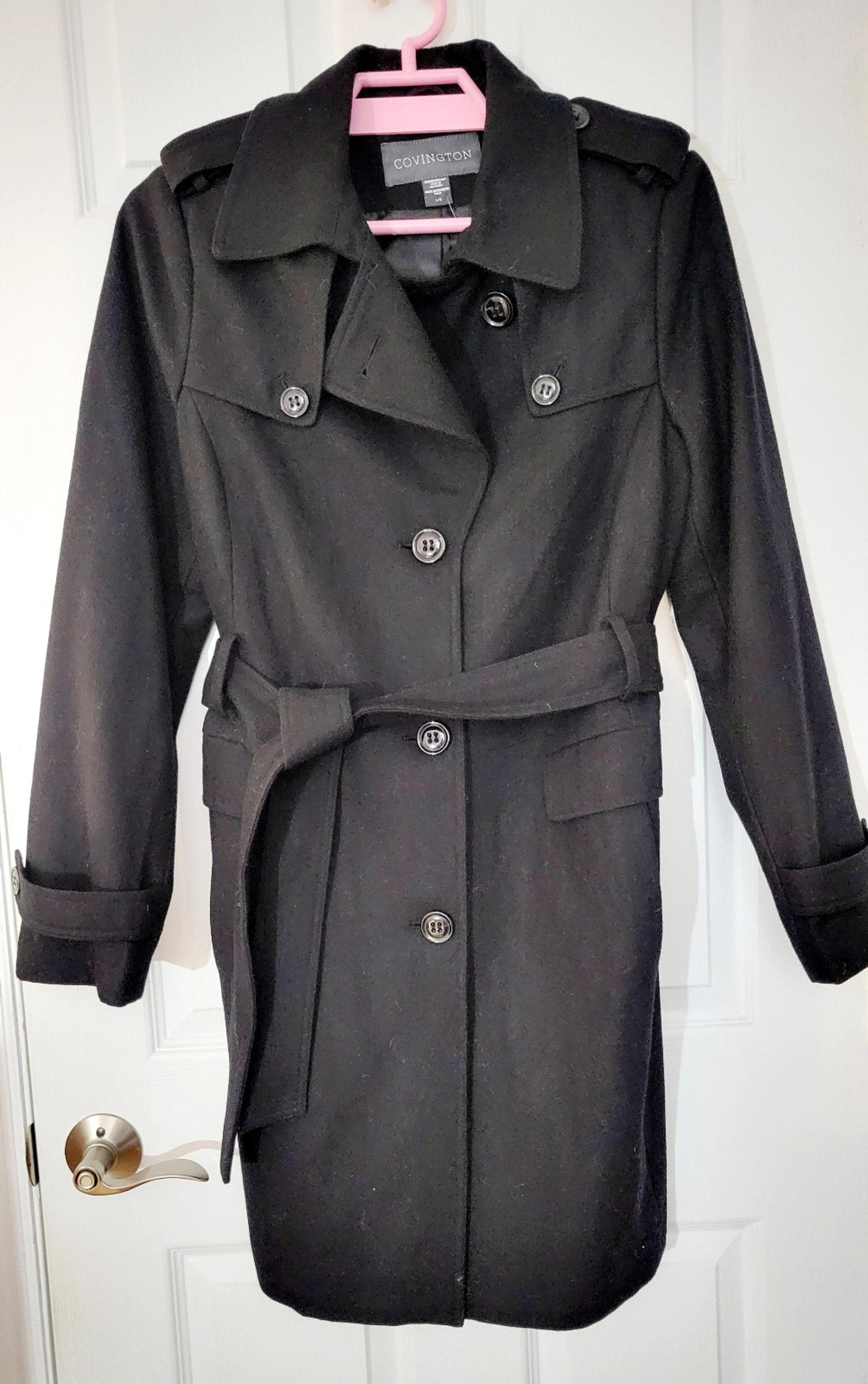 Women Covington Outerwear Peacoat  Size L/G, Black