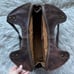 Patricia Nash Brown Distressed Leather Ergo Studded Satchel Shoulder Bag
