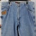 Riggs Workwear by Wrangler dura shield med wash denim carpenter work jeans 42/30