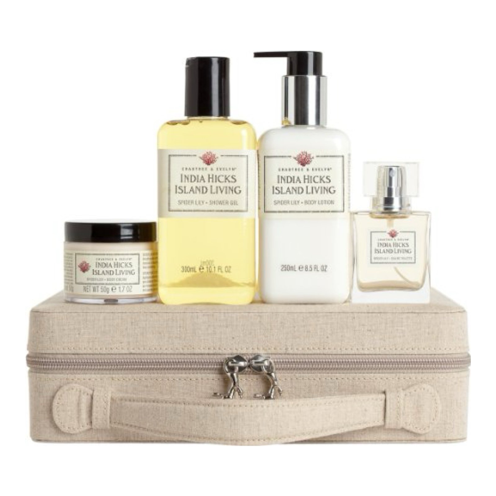 Crabtree & Evelyn - India Hicks Island Living Spider Lily Vanity Case Gift Set