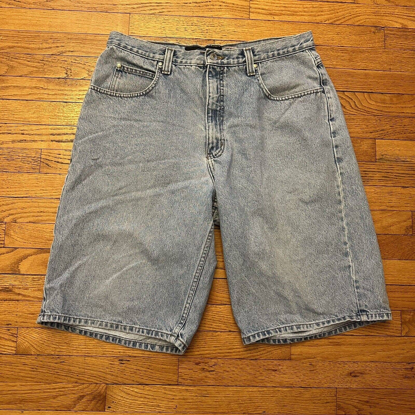 Vintage Anchor Blue Baggy Denim Shorts Jorts Size 36 Skater Loose