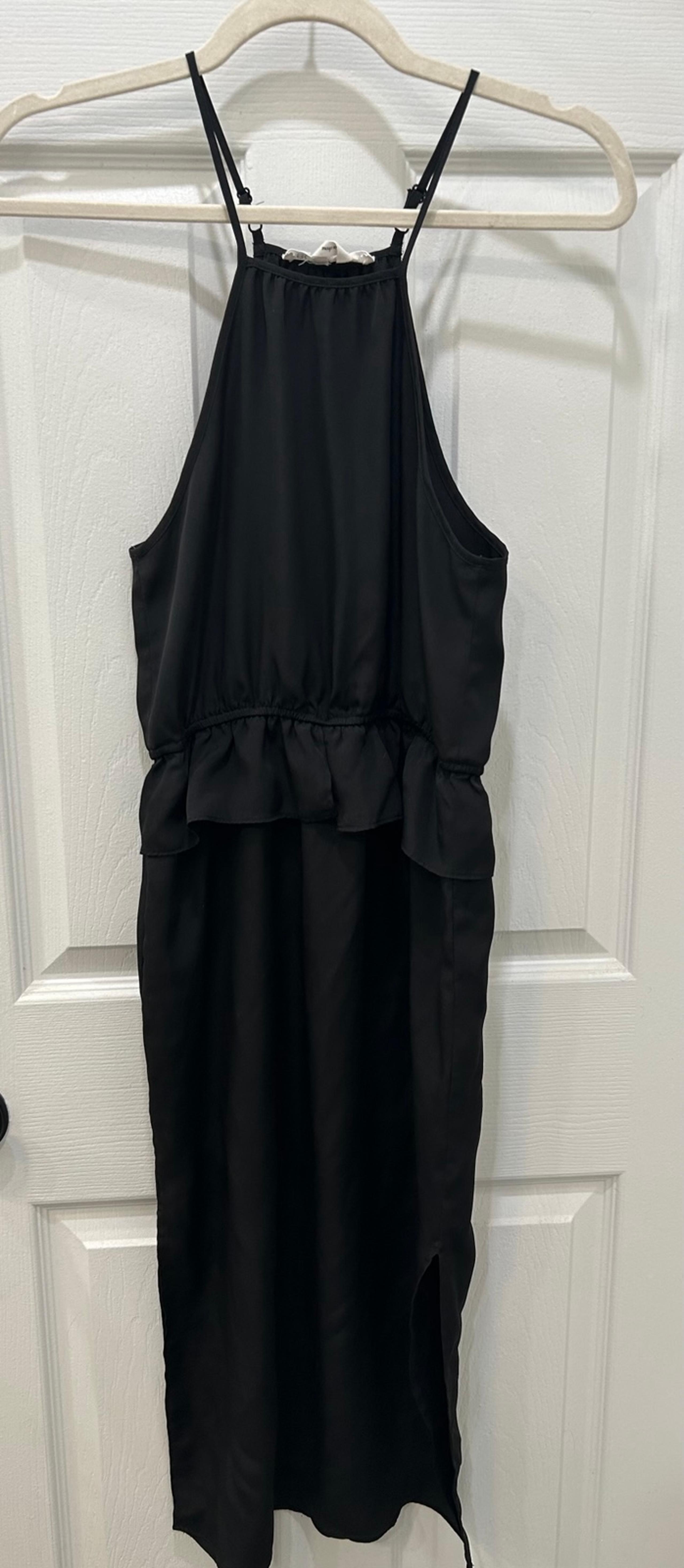 BCBG Generation Black Spaghetti Strap Midi Dress Size XXS