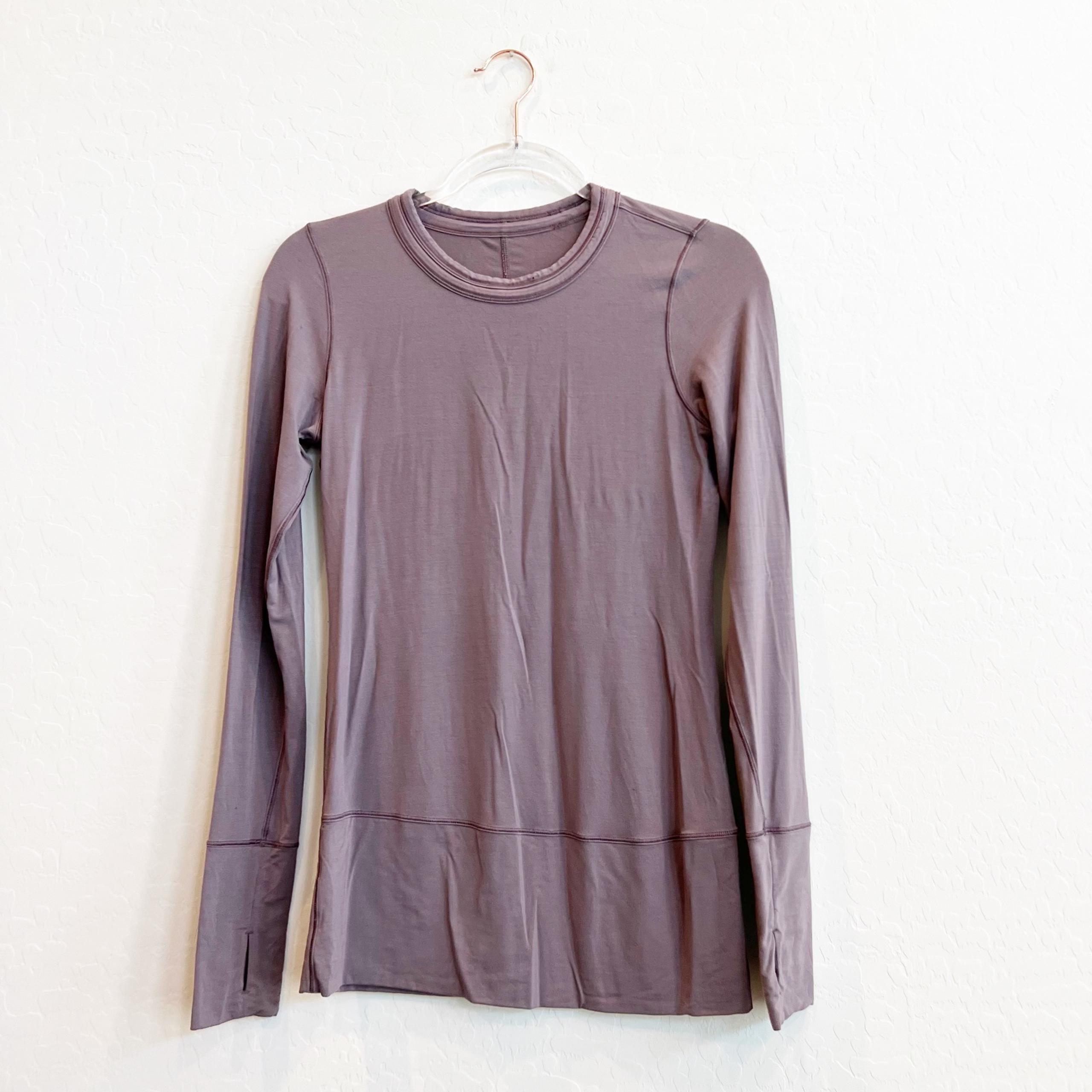 Lululemon Women’s Rule The Day Long Sleeve Shirt Mulberry Soft Athletic 6