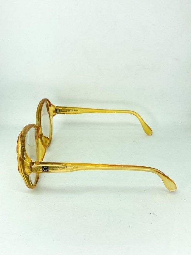 Vtg Lizon France Luxury Eyeglass Full Frame L7777 3085 5416-135 Yellow PreLoved
