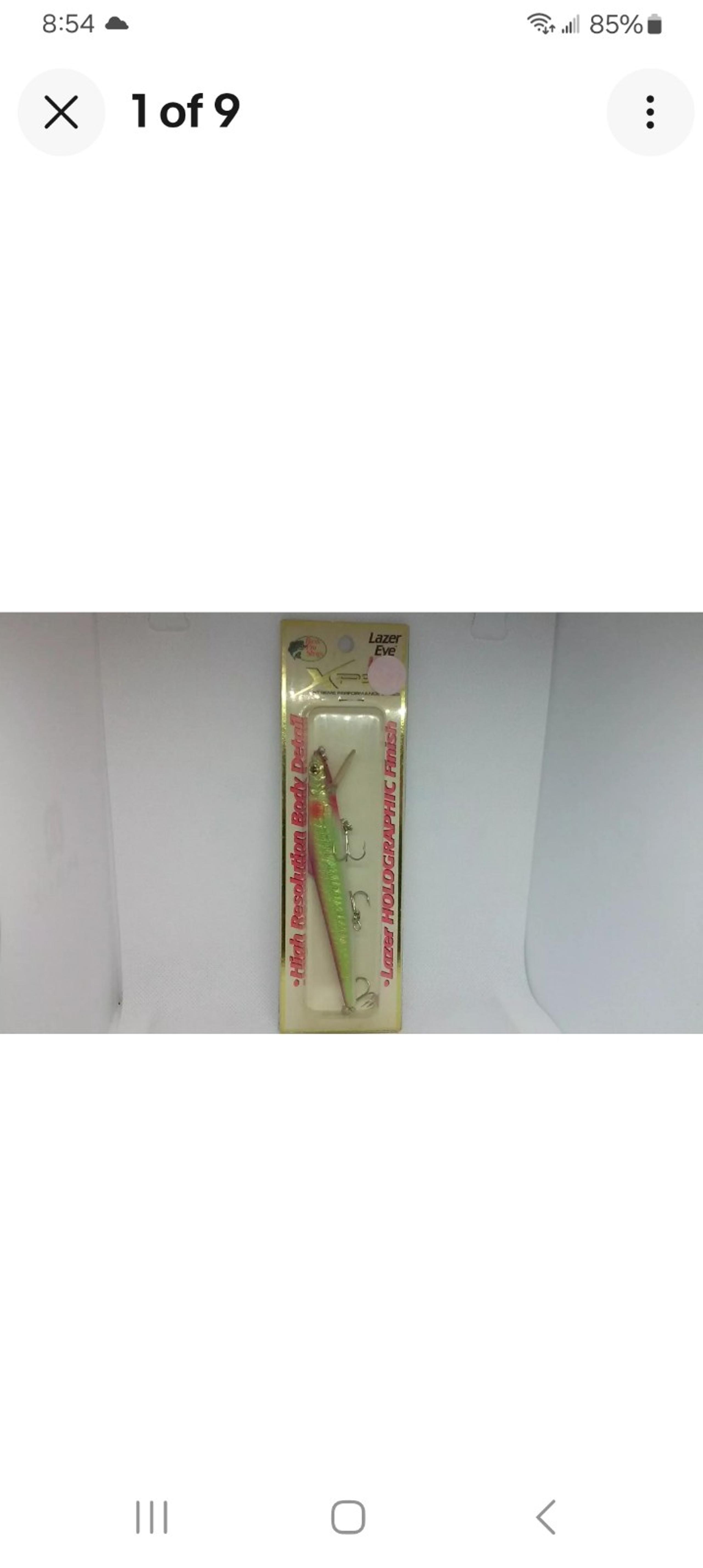 Bass Pro Shops XPS Lazer MINNOW Chartreuse/Purple 4 7/8" Jerkbait fishing Lure