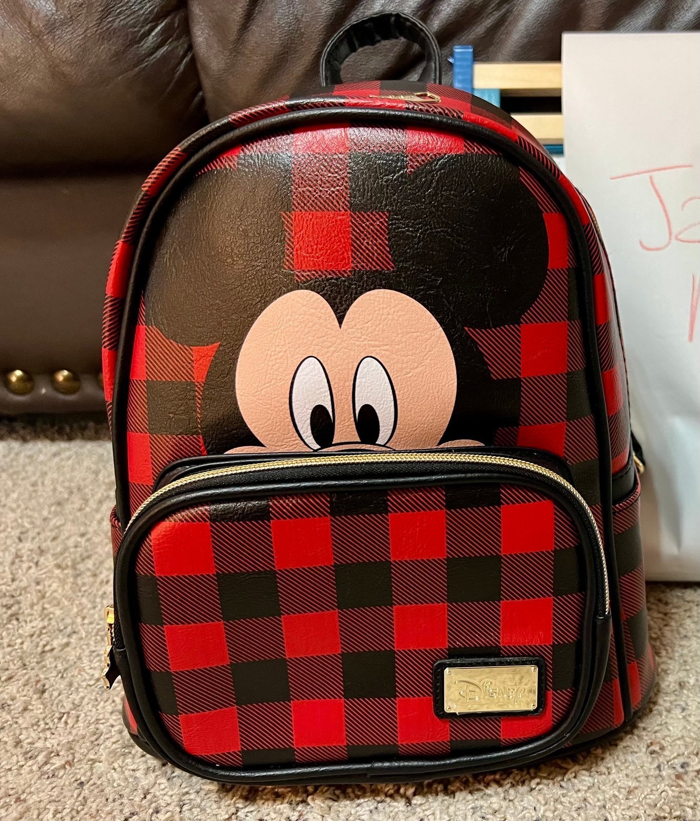 Disney Holiday Mickey Mouse Plaid Backpack