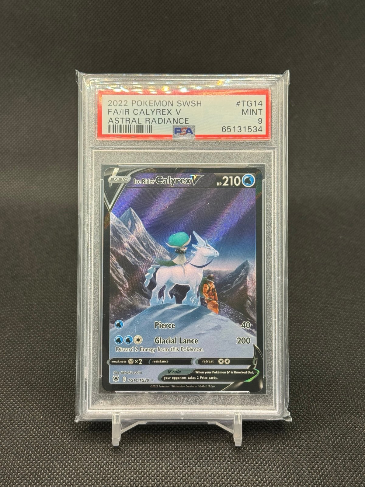 PSA 9 Pokémon 2022 Astral Radiance Full Art Calyrex V #TG14