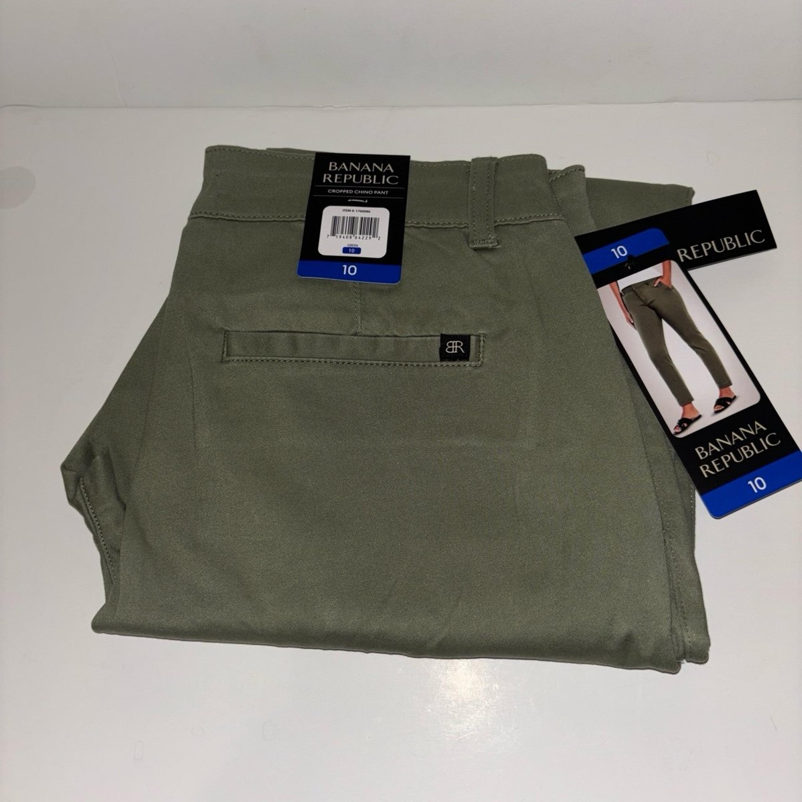 Banana Republic Women's Slim Straight Pants, Green, Size 12
