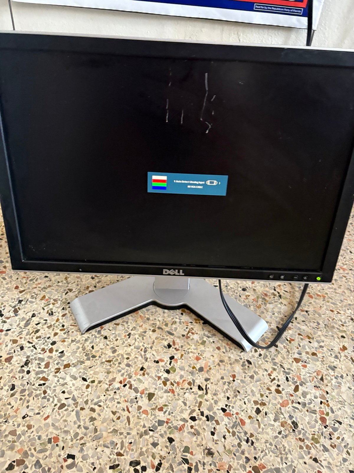DELL 2009WT 20 Flat Panel LCD Monitor Gray Black w/Base,VGA Cable,WORKING