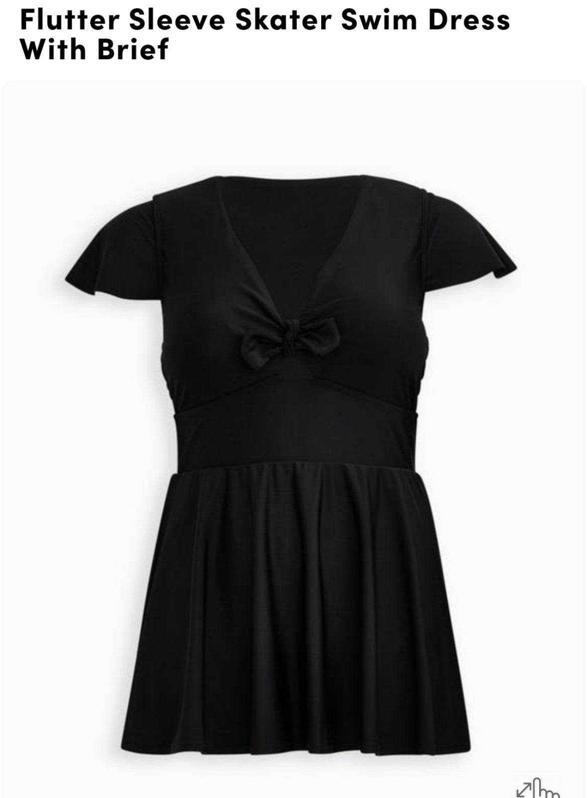 Torrid flutter sleeves skater swimsuit
