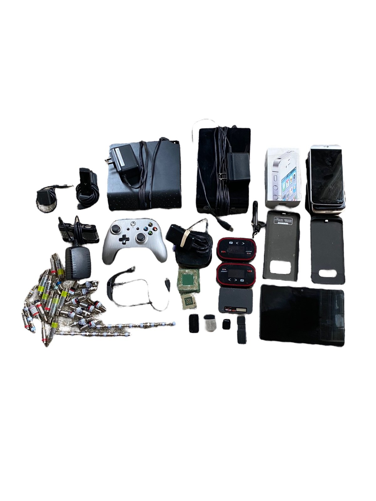 Electronic lot LG phones iPhone fire tablet Roku Jetpack External hard drives