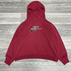 Nike Hoodie Women Extra Large Red Pink Baggy Leopard Cheetah Jaguar Oversized