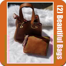 Versatile Cognac Bag, Matching Clutch