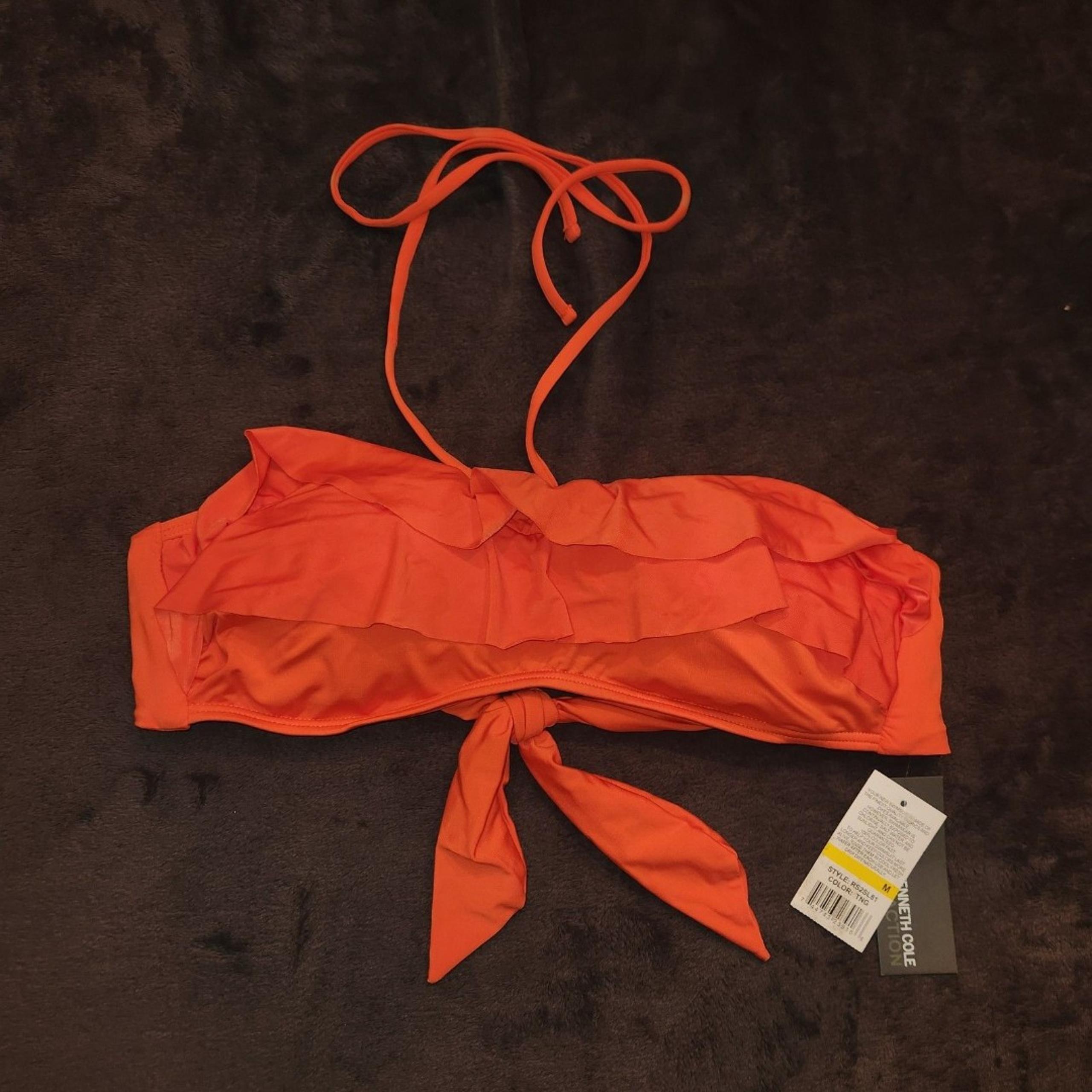 Kenneth Cole New York Swim Suit Halter Bandeau Bikini Top Size M RS2SL81 TNG