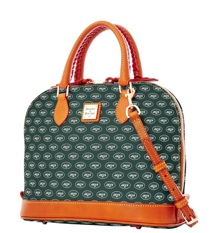 DOONEY & BOURKE NY JETS ZIP ZIP SATCHEL PURSE RETAIL 248 AARON RODGERS NEW YORK