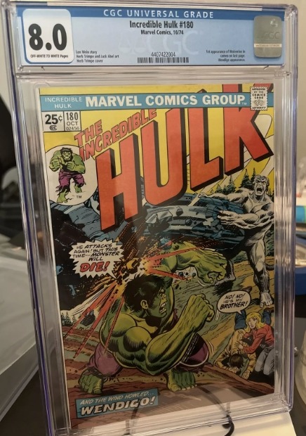 Incredible Hulk #180 Wolverine CGC 8.0 1974